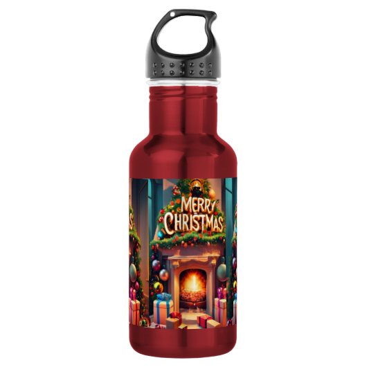 Bouteille d'eau de Noël (Devant)