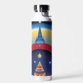 Bouteille d'eau de Noël brillante (Gauche)