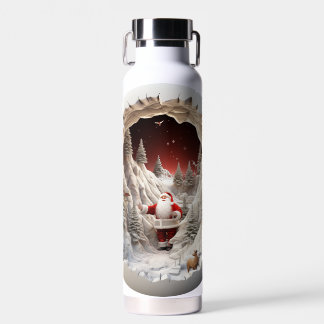 Bouteille d'eau de Noël du Père Noël 3D