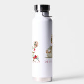 Bouteille d'eau de Noël Padel – Ange des vacances  (Gauche)