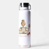 Bouteille d'eau de Noël Padel – Ange des vacances  (Arrière)