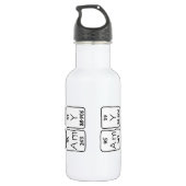 Bouteille d'eau de nom de table périodique (Dos)