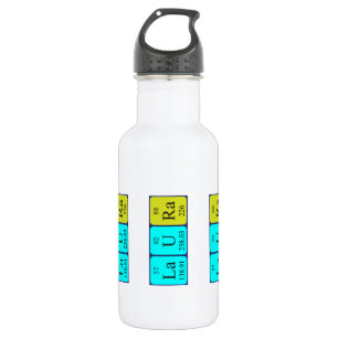 Bouteille d'eau de nom de table périodique de