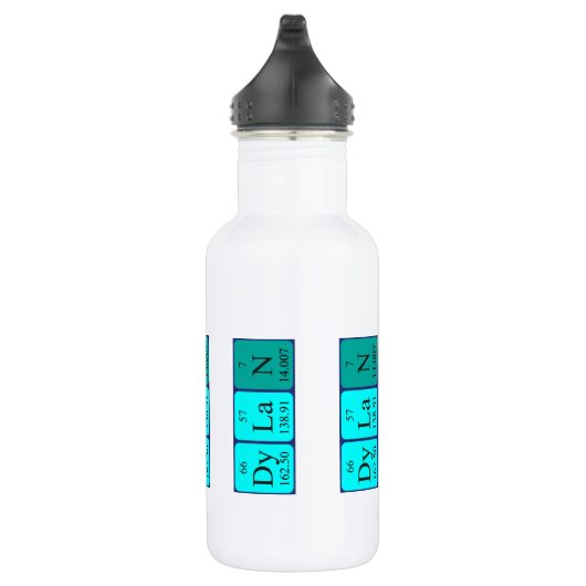 Bouteille d'eau de nom de table périodique Dylan (Droite)