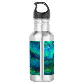 Bouteille d'eau de papillon Vert et bleu Cravate-t (Dos)