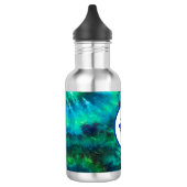 Bouteille d'eau de papillon Vert et bleu Cravate-t (Gauche)