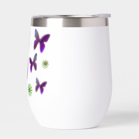 Bouteille d'eau de papillons violets (Gauche)