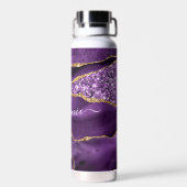 Bouteille d'eau de Parties scintillant en or viole (Arrière)
