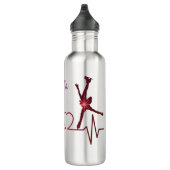 Bouteille d'eau de patin à glace pulvérisée rose a (Droite)