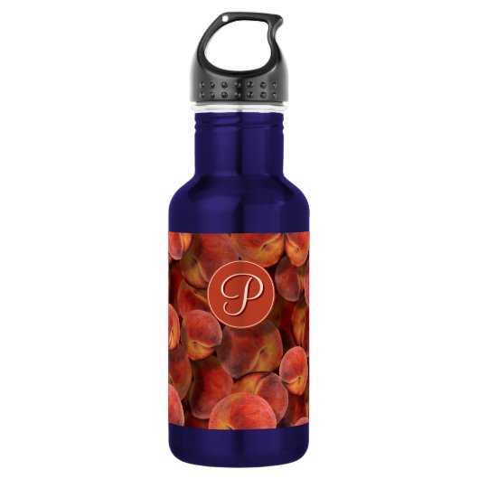 Bouteille d'eau de pêche (Devant)