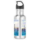 Bouteille d'eau de pont d'Île de Rhode Newport (Dos)