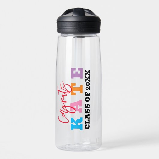 Bouteille d'eau de remise de diplôme - Cadeau de g (Avant)