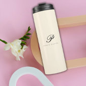 Bouteille d'eau de script personnalisé - Rose pâle