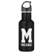 Bouteille d'eau de sport cadeau monogramme personn (Devant)