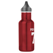 Bouteille d'eau de sport métallique brillante pers (Gauche)