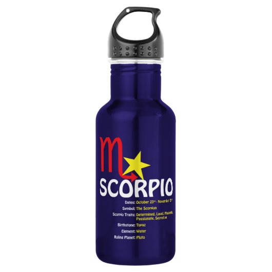 Bouteille d'eau de traits de Scorpion (Devant)
