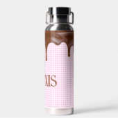 Bouteille D'eau Déchets De Chocolat Sur En vichy (Arrière)