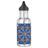 Bouteille d'eau décorative bleu or (Gauche)