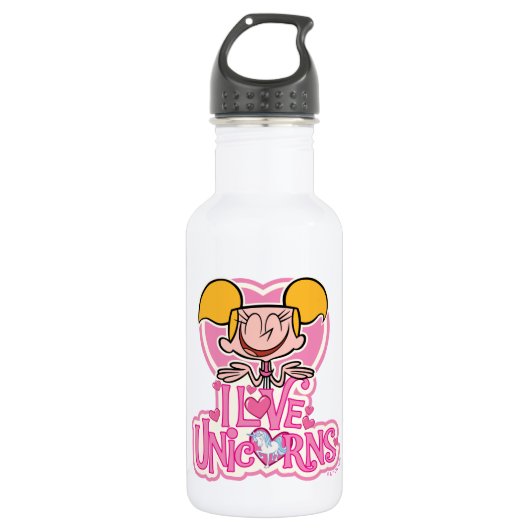 Bouteille D'eau Dee Dee - I Love Unicorns (Devant)