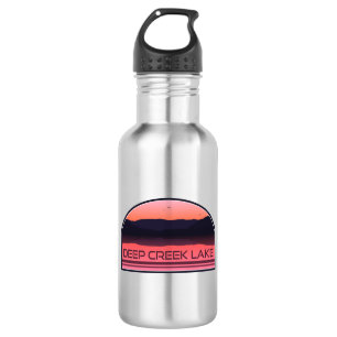 Bouteille D'eau Deep Creek Lake Maryland Red Sunrise
