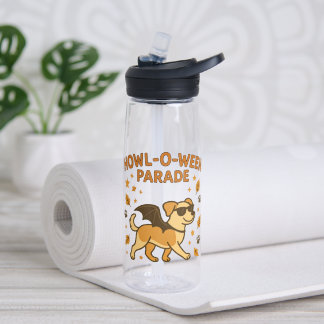 Bouteille D'eau Défilé Howl-O-Ween Chien Halloween Drôle Ailes de