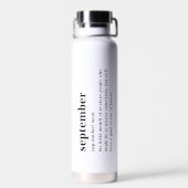 Bouteille D'eau Définition d'anniversaire de septembre (Arrière)