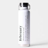 Bouteille D'eau Définition de février Anniversaire (Arrière)