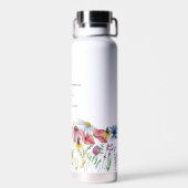 Bouteille D'eau Définition de nom avec bordure Fleur sauvage moder (Arrière)