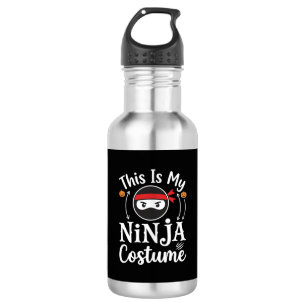 Bouteille D'eau Déguisement de ninja drôle Design Halloween_1