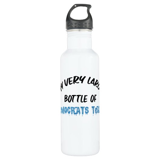 Bouteille D'eau Démocrates larmes (Devant)