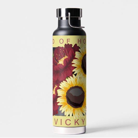 Bouteille D'eau Demoiselle d'honneur Fleur de soleil jaune joli No (Gauche)