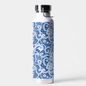 Bouteille D'eau Dentelle blanche en bleu (Gauche)