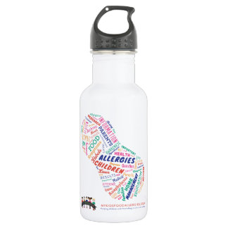 Bouteille d'eau des allergies alimentaires de mon