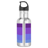 Bouteille D'eau Désert de ton violet moderne (Dos)