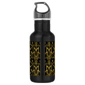 Bouteille D'eau Design Art Déco Black-Gold Extraordinaire (Dos)