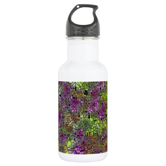 Bouteille D'eau Design d'art violet/rose (Devant)