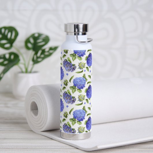 Bouteille D'eau Design de fleurs Blue Hydrangea (Yoga)