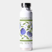 Bouteille D'eau Design de fleurs Hydrangea Personnalisé (Gauche)