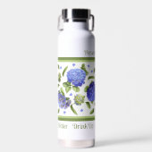 Bouteille D'eau Design de fleurs Hydrangea Personnalisé (Avant)