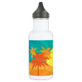 Bouteille D'eau Design de surf tropical rétro de Sunset Beach (Gauche)