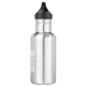 Bouteille D'eau Design de triathlon blanc sur noir (Droite)