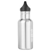 Bouteille D'eau Design de triathlon blanc sur noir (Gauche)
