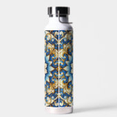 Bouteille D'eau Design floral ton bleu (Gauche)