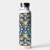 Bouteille D'eau Design floral ton bleu (Plage)