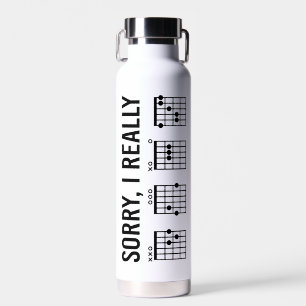 Bouteille D'eau Désolé, je suis vraiment DGAF Guitar Chords Drôle