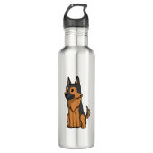 Bouteille D'eau Dessin animé de German Shepherd (Devant)