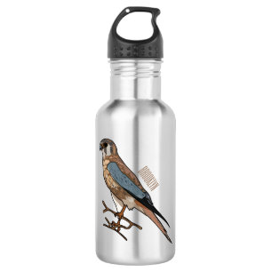Bouteille D'eau dessin animé d'oiseau-kestrel américain