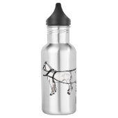 Bouteille D'eau dessin animé mariage cheval & calèche (Gauche)