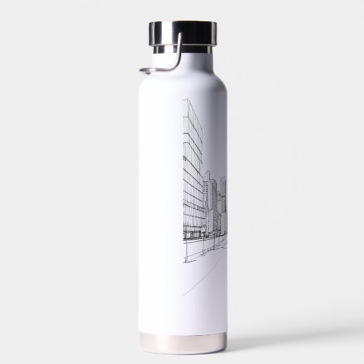 Bouteille D'eau Dessin d'architecture (Plage)