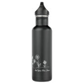 Bouteille D'eau Dessin d'art minimaliste en Giraffe (Droite)